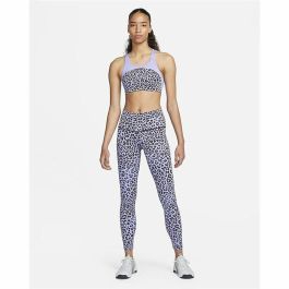Sujetador Deportivo Nike Dri-FIT Swoosh Azul Sujetador Deportivo Nike Dri-FIT Swoosh Azul