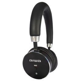 Aiwa Auriculares Inalambricos Bluetooth HSTBTN-800Bk Negro con Cancelación de Ruido y Hyperbass