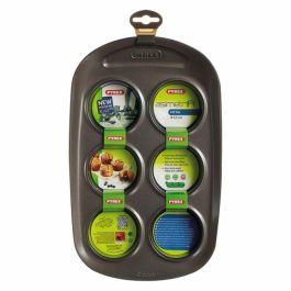 Pyrex 1452001 Molde para Muffins Redondo Acero al Carbono Antiadherente 6 Cavidades