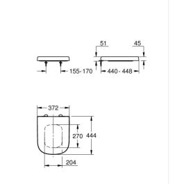 Grohe AAANO72468 Asiento de inodoro con cierre suave de cerámica