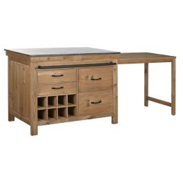 Isla Cocina Cottage DKD Home Decor Natural Negro 75 x 90 x 120 cm Isla Cocina Cottage DKD Home Decor Natural Negro 75 x 90 x 120 cm