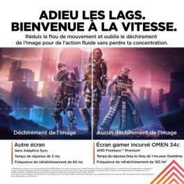 HP OMEN 34c Monitor Gaming Curvo WQHD 165Hz de 34 Pulgadas