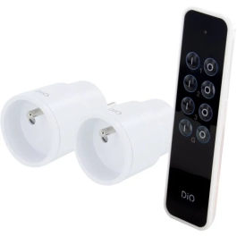 DIO Kit 2 Enchufes Nano FR con Mando a Distancia - Control Smartphone, 2300W, DiO 1.0, 433MHz