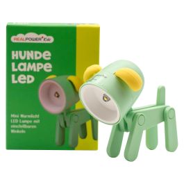 RealPower 486312 LED Taschenlampe Green dog, Linterna para perro verde, pilas LR41