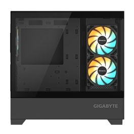 Gigabyte C201B Caja PC Gaming Semitorre ATX Micro-ATX Vidrio Templado Negra con RGB para Refrigeración Líquida