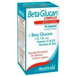 HEALTH AID Beta Glucan Complex 30Vcap. Vitaminas C, D3, B6, B12, Zinc y Selenio, para el Sistema Inmunitario Precio: 20.5000004. SKU: B1477KAQP4