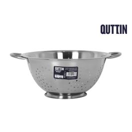 Quttin Colador de Acero Inoxidable con 2 Asas, Diámetro de 28.5 cm, Ideal para Escurrir Alimentos y Pasta en Cocina (12 Unidades)