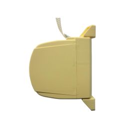 Schellenberg Recogedor exterior abatible giratorio 180° mini beige con cinta de 5 m, plástico