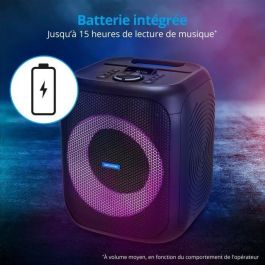 Medion MED1717419501858 Altavoz Compacto 50W RMS con Anillo LED Multicolor