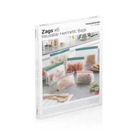 Set de Bolsas Reutilizables Herméticas Zags InnovaGoods 6 Unidades Set de Bolsas Reutilizables Herméticas Zags InnovaGoods 6 Unidades