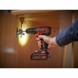 Black & Decker BDCDC18BAFC Taladro Atornillador Inalámbrico 18V Li-Ion 2 Baterías, 80 Accesorios, Vel. Variable, 10 Pos. Torque