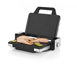 WMF 0415110011 Kontaktgrill Lono 2en1 Plancha para Parrilla Eléctrica, Negro y Acero Inoxidable, 2100W