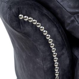 Sofá 3 Plazas Gris Oscuro Tejido Salón 228 X 97 X 100 cm