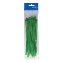 Edm Bridas verdes 4,6 x 200 mm nylon alta calidad, bolsa 25 unid.