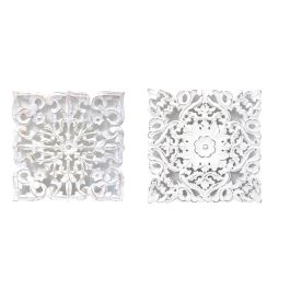 DKD Home Decor Decoracion Pared Indio Blanco Mdf 1.5 x 30 x 30 cm Mandala Precio: 24.78999963. SKU: B1FFED5DSZ