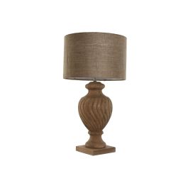 DKD Home Decor Lámpara Sobremesa Item Home Madera Y Yute 47 x 87 x 47 cm