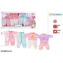 Color Baby Ropa Muñeco Set con 4 Trajes para Bebé, 42 cm