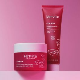 Melvita L'OR ROSE Exfoliante Tonificante Reafirmante y Suavizante con Bayas Rosadas para Piel Radiante y Anti-celulitis 150 ml