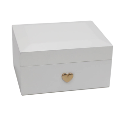 DKD Home Decor Joyero Romantico Blanco 14 x 9.5 x 18 cm