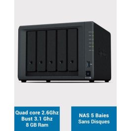Synology DiskStation DS1522+ servidor de almacenamiento NAS Torre AMD Embedded R-Series SoC R1600 8 GB DDR4 DiskStation Manager Negro Precio: 797.69000014. SKU: B19E78ENN8