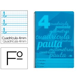 Cuaderno Espiral Liderpapel Folio Pautaguia Tapa Plastico 80H 75 gr Cuadro Pautado 4 mm Con Margen Color Azul Precio: 4.2350000242. SKU: B198BYGCP9