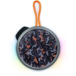 BIGBEN Party - Altavoz Bluetooth redondo con correa y efectos de luz - 15W - Camuflaje gris y naranja Precio: 33.4999995. SKU: B1EWSEVA7C