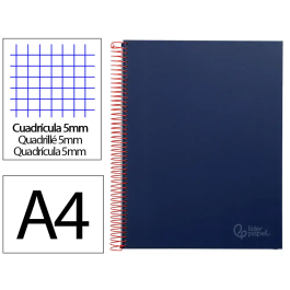 Liderpapel Cuaderno Espiral A4 Micro Jolly Tapa Forrada 140 Hojas 75gr Cuadro 5mm 5 Bandas Color Azul Precio: 4.79000038. SKU: B18J3ZN3QK