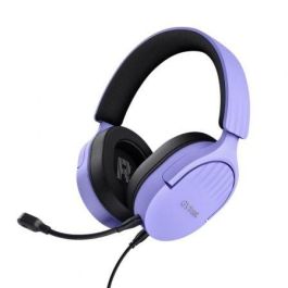 Trust Gaming GXT 489 Fayzo Auriculares Gaming con Micrófono Desmontable, Jack 3.5mm, Morados, Multiplataforma, 85% Reciclado