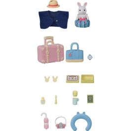 Sylvanian Families 5641 Set de Juego La Madre de Snow Rabbit con Maleta de Fin de Semana | Juguete +3 Años