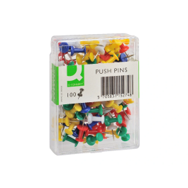 Q-connect Señalizadores de planos, caja de 100 unidades, colores surtidos