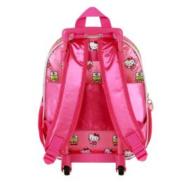 Mochila 3D con Ruedas Pequeña Funny Sanrio Hello Kitty Rosa