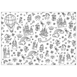 Jeux 2 momes Juego de 10 Individuales para Colorear 2 momes 30x42 cm