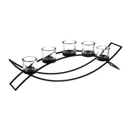 Atmosphera Porta velas tealight, metal y cristal, 55x13.5x9cm Precio: 16.50000044. SKU: S7907952