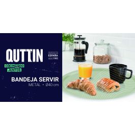 Bandeja de metal para servir redonda 40 cm - Quttin por Inde (12 Unidades) Bandeja de metal para servir redonda 40 cm - Quttin por Inde (12 Unidades)