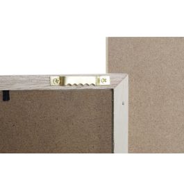 DKD Home Decor Marco Multifoto Shabby para 3 Fotos de Paulownia y Cristal Natural 34x31x2.4 cm