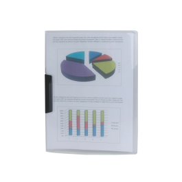 Liderpapel 35445 Carpeta Dossier Pinza Lateral Polipropileno DIN A4 Incolora Transparente hasta 30 Hojas Pinza Giratoria