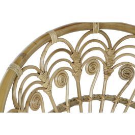 DKD Home Decor Sillon Colonial Bali 24 radhika Ratan Algodon Marron Blanco 84 x 70 x 90 cm