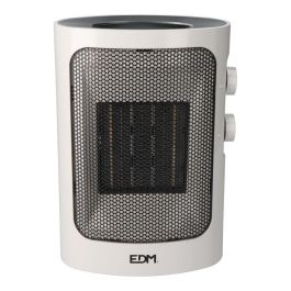 Edm Calefactor Vertical Blanco 1000 - 1500 W con Termostato Ajustable y Protección de Sobrecalentamiento
