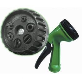 MANGUERA EN ESPIRAL JOCCA 1302 - 15 METROS - DIÁMETRO 8.5MM - CONECTOR + 2 ARANDELAS - INCLUYE PISTOLA CON 7 POSICIONES DE SALIDA DE AGUA