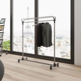 Archivo 2000 Perchero Alba de Gran Capacidad con Ruedas 540x1530x1715 mm Gris ALPMGROUP3 GS