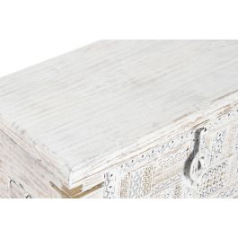 DKD Home Decor Baúl Indio Blanco Dorado 40 x 45 x 80 cm Mango y Metal Hecho a Mano Precio: 180.50000034. SKU: S3043950