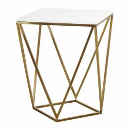 Mesita Auxiliar Blanco Bronce 46 x 46 x 56 cm Precio: 139.49999976. SKU: B13TEM74ZE