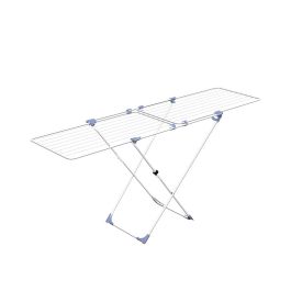 Gimi Tendedero Extensible Duo, Acero Inoxidable, 22 m de Tendido, 105-209x60x97 cm