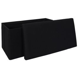Banco-Puf Plegable Atom Negro Home Deco Factory Banco-Puf Plegable Atom Negro Home Deco Factory