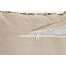 DKD Home Decor Cushions abril 25 natur a Cojín Boho Beige 45x45 cm (2 Unidades) Algodón Poliéster Hecho a mano 435 grs