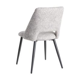 Silla Jaspeado Gris-Blanco Tejido-Metal 50 X 57 X 81 cm