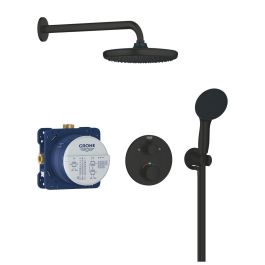 Grohe 348832430 Conjunto de Ducha Empotrado, Grifería Termostática, 1 + 2 Chorros de Agua, Acabado Negro Precio: 892.69000051. SKU: B13THKFN48