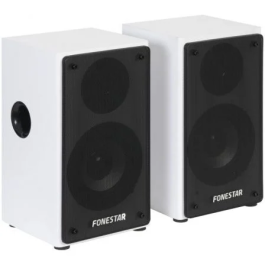 Fonestar CLASS-220B Altavoces 80W 2.0 Pareja de altavoces activos Hi-Fi de madera MDF con mando a distancia y múltiples opciones de reproducción