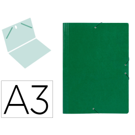 Liderpapel Carpeta Planos A3 Cartón Gofrado n 12 Verde Sencilla con Gomas Precio: 4.58999948. SKU: B168VZLGFC