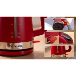 Bosch TWK 4M224 MyMoment Hervidor de Agua Eléctrico, 1.7 L, 2400 W, Desconexión Automática, Rojo